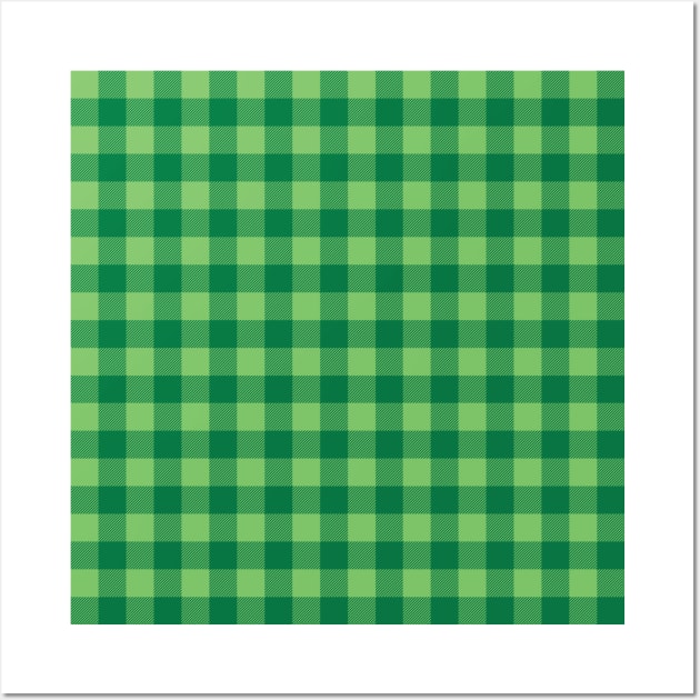 Christmas square green pattern Wall Art by Inspired-DS